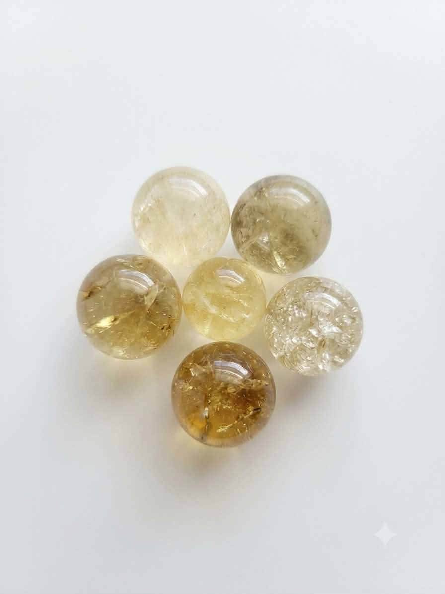 Billes de Citrine Soleil – Énergie, Chance & Lumière Dorée 🌞✨