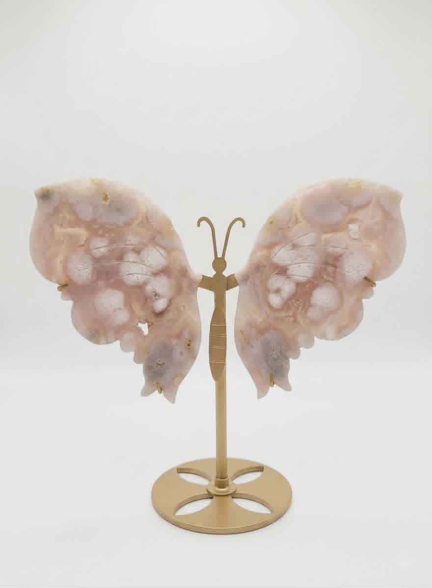 🦋✨ PAPILLON EN AGATE FLEURS