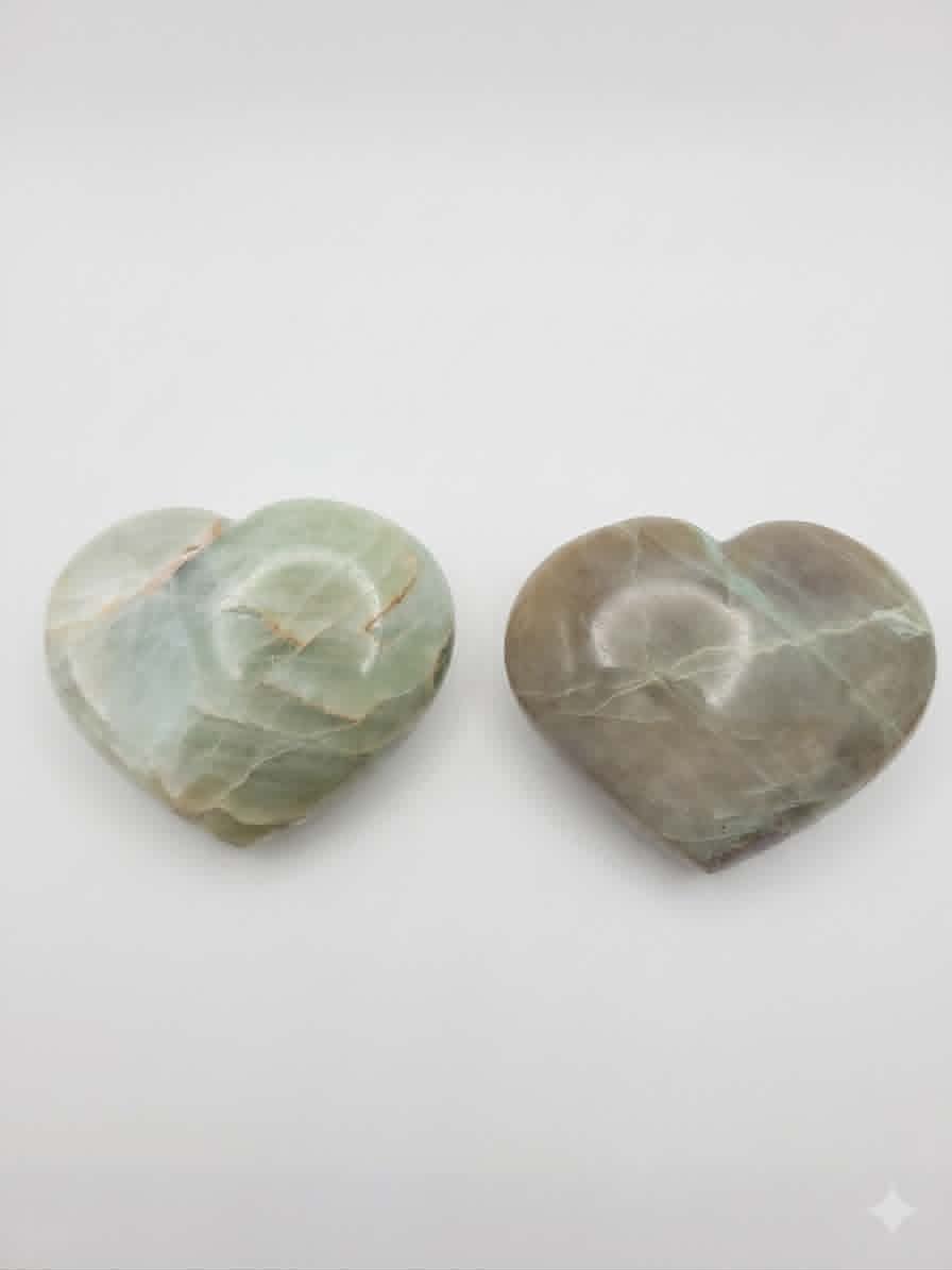 💚🍃 Gros Cœur en Aventurine – Harmonie, Chance & Énergie Naturelle
