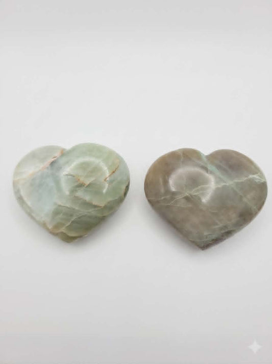 💚🍃 Gros Cœur en Aventurine – Harmonie, Chance & Énergie Naturelle