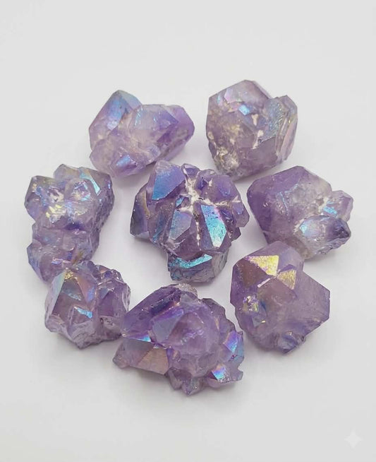 Quartz Aura Violet Iridescent 💜🌈 – Harmonie & Éclat Cosmique