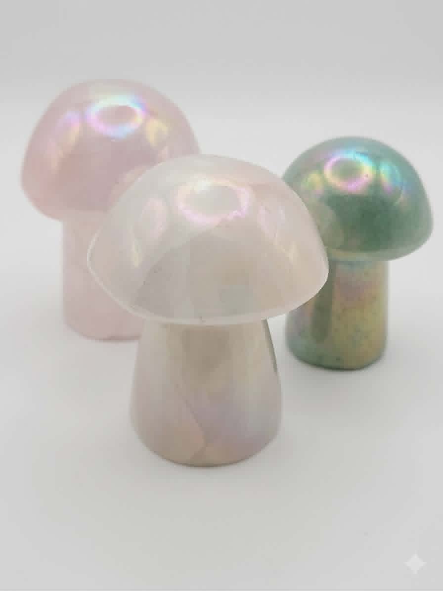 🌈🍄 Champignons Aura – Mini Merveilles Holographiques & Magie Tropicale