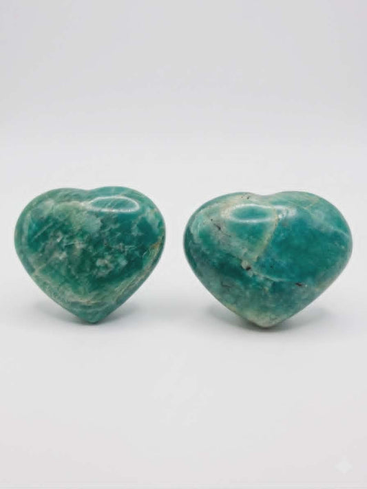 💚 Cœurs en Amazonite – Calme, Harmonie & Énergie Océanique