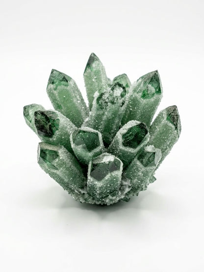 Pointe ou Cluster de Quartz Vert — Énergie de Forêt et Renouveau